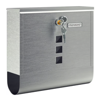 POST postaláda újságtartóval, 30,5x10x33,5cm, ezüst