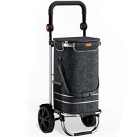 EASY bevásárlótáska kerekekkel, 50l, fekete