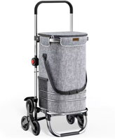 COMFORT bevásárlótáska lépcsőjáró kerekekkel, 50l, szürke
