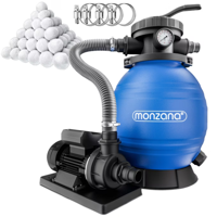 AQUA homokszűrő medencéhez szűrőgolyókkal, 10 200 l/h, kék