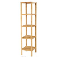 GREGOR bambusz polc, 5 polc, 33x33x146cm, barna