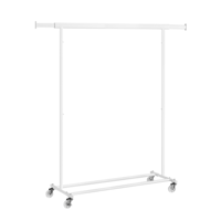 INEZ ruhatartó állvány kerekekkel, max. 90kg, 83,5x45x160cm, fehér
