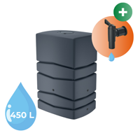AQUA TOWER esővízhordó antracit 450l