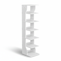 CINDY cipőtartó, 6 szint, 30x26,4x110,4 cm, fehér