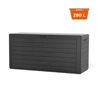 WOODEBOX tárolódoboz, 280l, 120x46x57cm, antracit