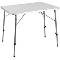FOKA összecsukható kempingasztal, 80x54x51-70cm, fehér