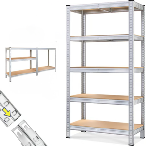 HEAVY nagy teherbírású polc, max. 875kg, 90x40x180cm, ezüst