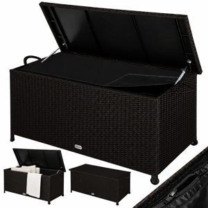 RICCO polyrattan tárolódoboz, 117 x 53 x 60cm, sötétbarna