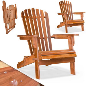 ADIRONDACK kerti nyugágy, összecsukható, 69x84x94cm, természetes barna