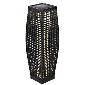 Polyrattan LED napelemes lámpa 70 cm
