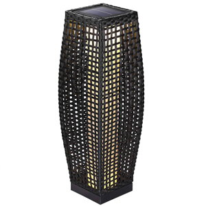 Napelemes, fekete 80 cm-es kerti lámpa 