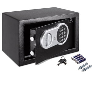 Security elektromos bútorszéf fekete színű 31x20x20 cm