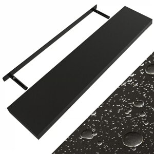 FIGO + fali polc konzollal, 110cm, fekete