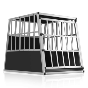 BRUNO kutyaszállító box, 66x90x72cm, ezüst/fekete