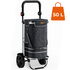 EASY bevásárlótáska kerekekkel, 50l, fekete
