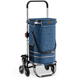 COMFORT bevásárlótáska lépcsőjáró kerekekkel, 50l, kék