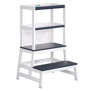 PLAY tanulótorony fenyőfa, 93x56x49cm, fehér/antracit