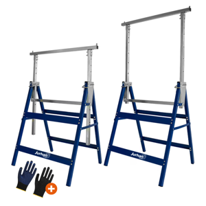 DANNY teleszkópos állvány, 2 darabos készlet, max. 200kg, 69x57x81-130cm, ezüst/kék