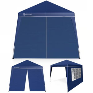 CAPRI PLUS rendezvénysátor, 2 oldalfallal, 3×3 m, kék