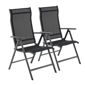 RIVIERA kerti székek, 2 db-os szett, fekete