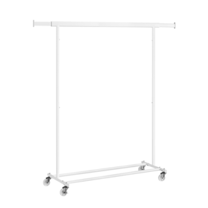 INEZ ruhatartó állvány kerekekkel, max. 90kg, 83,5x45x160cm, fehér