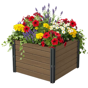 BASE PLANT magaságyás, 61x61x46cm, természetes barna