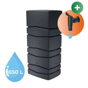 AQUA TOWER esővízhordó, 650l, antracit