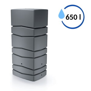 Sud na dažďovú vodu AQUA TOWER svetlo šedý 650l