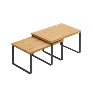 CEZAR bambusz rendszerező szett, 2 db, barna/fekete 