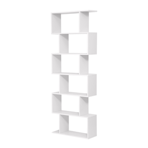 PRESTON könyvespolc, 70x24x190,5cm, fehér