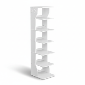 CINDY cipőtartó, 6 szint, 30x26,4x110,4 cm, fehér