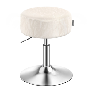 AURA állítható magasságú sminkszék fésülködőasztalhoz, Ø35cm, krémszínű