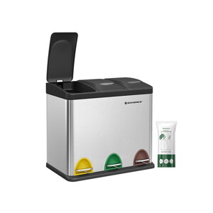 SORT szelektív hulladékgyűjtő, 24l (3x8l), acél