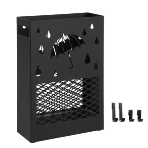 RAIN fém esernyőtartó, 28x12x41cm, fekete