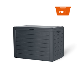 WOODEBOX tárolódoboz, 190L, 78x44x55 cm, antracit