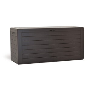 Woodebox tárolódoboz csukható fedéllel, sötétbarna 280L - 120x46x57 cm