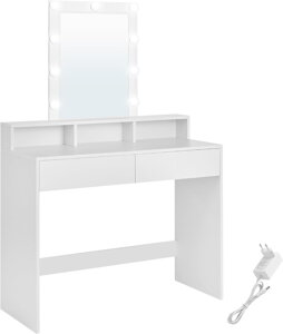 Toaletný stolík Vanesa biely s osvetlením 145x100x40cm
