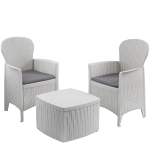 Kerti garnitúra TREE, 3 részes, fehér