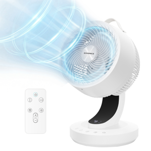 FLOW légkeringtető ventilátor távirányítóval, fehér