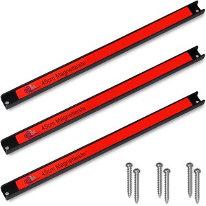 HOLDER mágneses rúd, 3 db, 45cm, piros/fekete