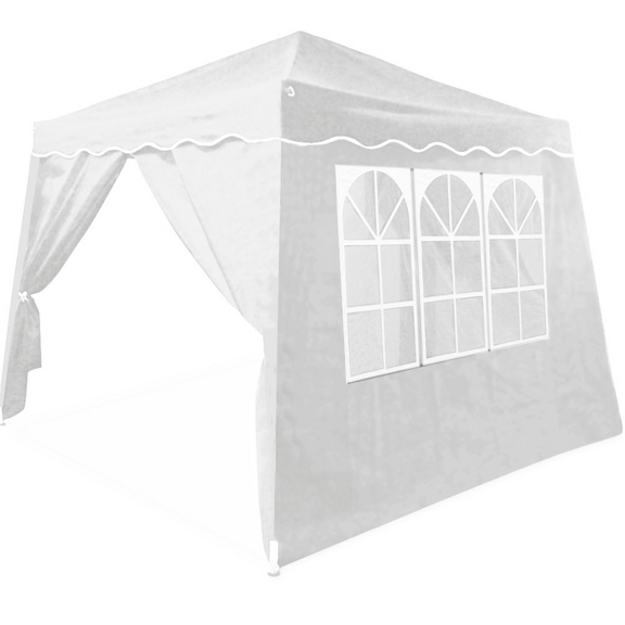 CAPRI 3 x 3 m party sátor / pavilon - 2 oldalfallal együtt fehér