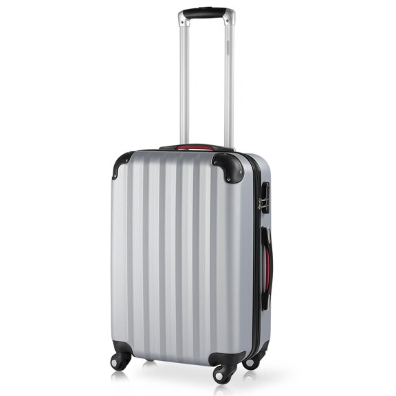 Baseline ezüst kemény oldalú bőrönd 62l 