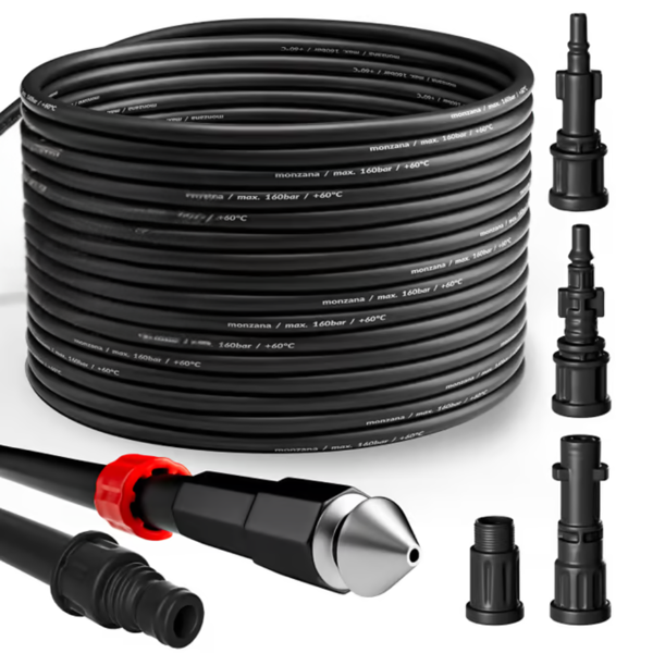 MASTER csőtisztító készlet, 15m, fekete