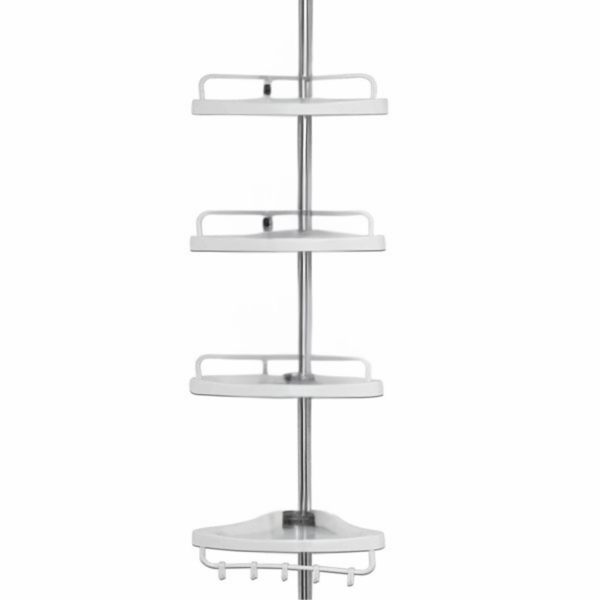 DELMO teleszkópos zuhanypolc, 92-306cm, fehér