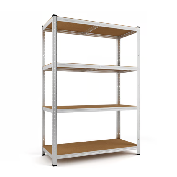 Nagy teherbírású HEAVY polc, max. 700 kg, 160x90x40 cm, ezüst