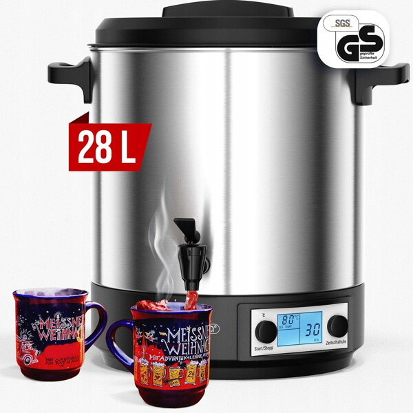 DION borfőző/tea/puncs főző, 28l, ezüst