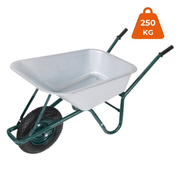 GREEN BARRY horganyzott talicska, max. kapacitás 100l/250kg, ezüst/fekete