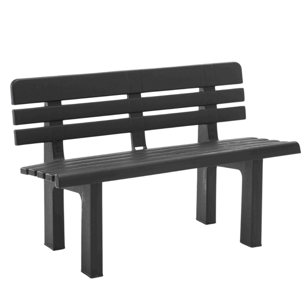 GENZIANA kerti pad, 110x52x71cm, antracit