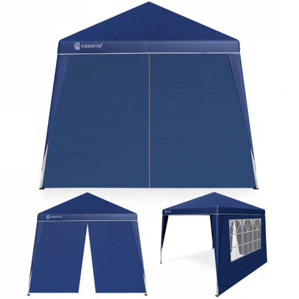 CAPRI PLUS rendezvénysátor, 2 oldalfallal, 3×3 m, kék