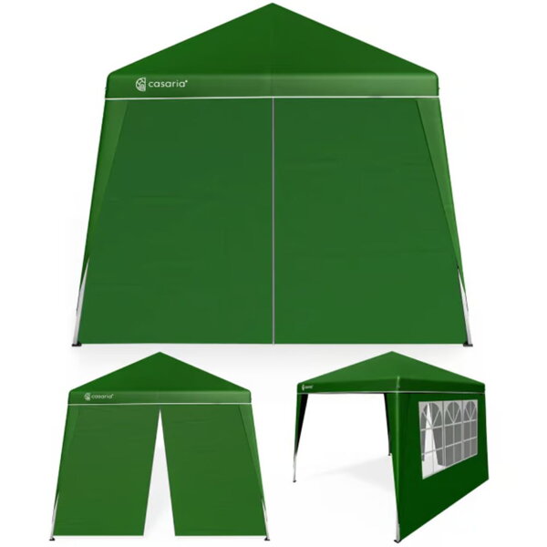 CAPRI PLUS rendezvénysátor, 2 oldalfallal, 3×3 m, zöld
